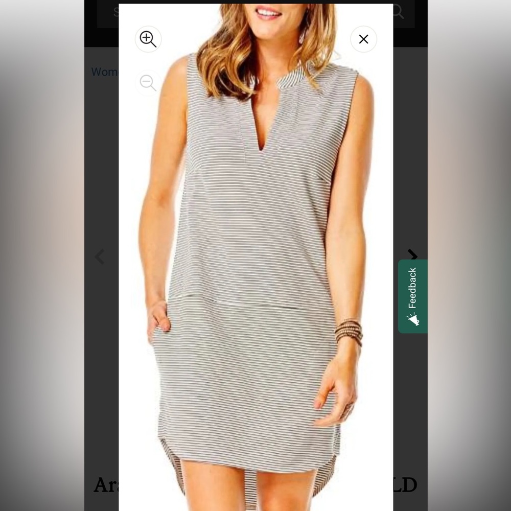 Carve Designs Small Arapahoe Dress in  Reed Caribbean Stripe